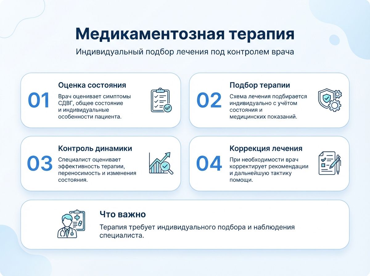 Лечение СДВГ в Доброполье у детей и взрослыхинфографика